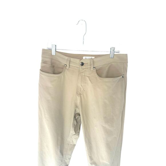 Olivers Men's Classic Basic Flexible Khaki Tan Passage Straight Leg Pant Size 30 - Picture 3 of 11